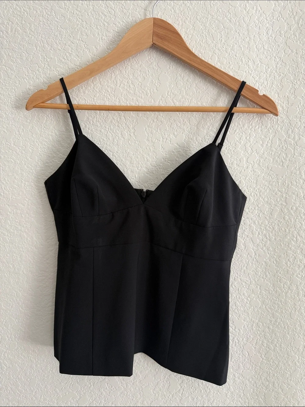 Trina Turk Black Spaghetti Straps Blouse Size 6